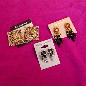 3pk Pierced Earring Set